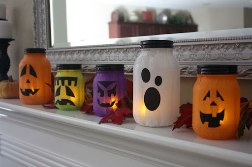 spooky mason jars