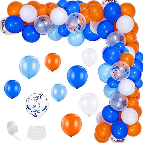 Blue orange balloons
